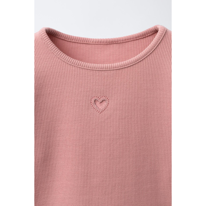 ФУТБОЛКА В РУБЧИК С СЕРДЦЕМ