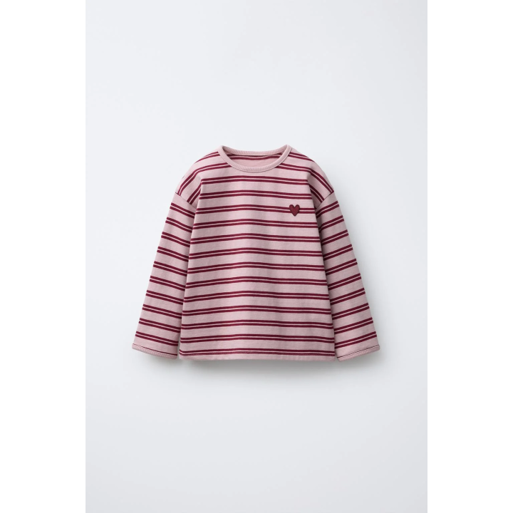 ФУТБОЛКА В ПОЛОСКУ С ВЫШИВКОЙ «СЕРДЦЕ»