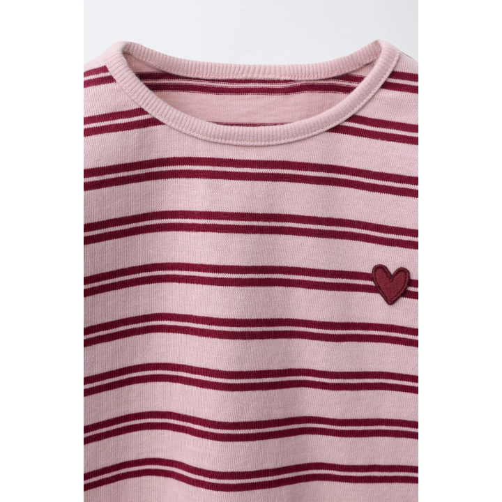 ФУТБОЛКА В ПОЛОСКУ С ВЫШИВКОЙ «СЕРДЦЕ»
