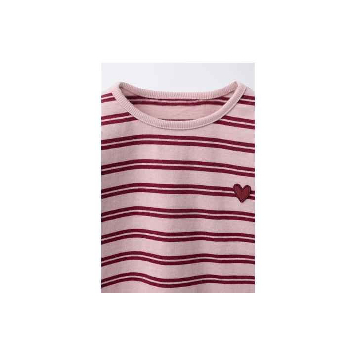 ФУТБОЛКА В ПОЛОСКУ С ВЫШИВКОЙ «СЕРДЦЕ»