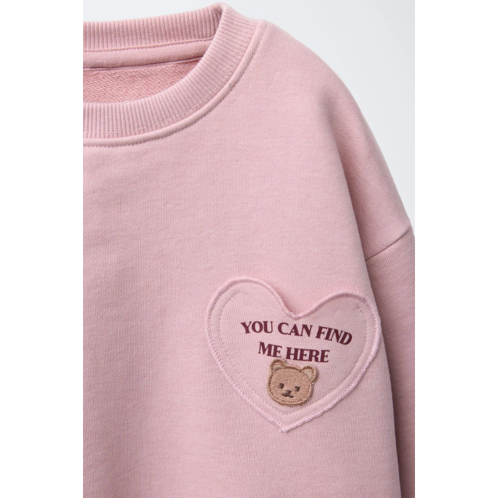 ТОЛСТОВКА С КАРМАНОМ В ФОРМЕ СЕРДЦА