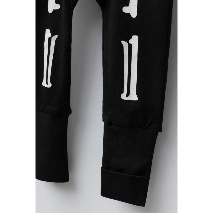 ПИЖАМА-СЛИП С ПРЕОБРАЗУЕМЫМИ СТОПАМИ, СКЕЛЕТ, СВЕТЯЩАЯСЯ В ТЕМНОТЕ