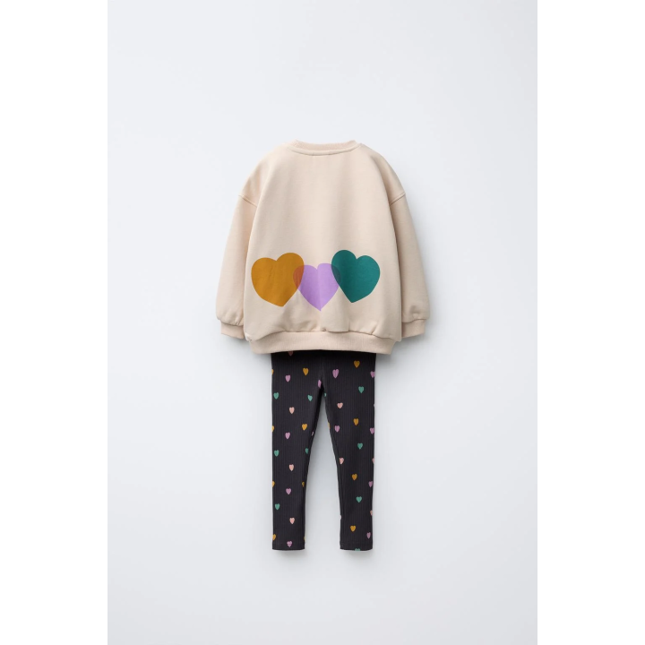 КОМПЛЕКТ ИЗ ТОЛСТОВКИ И ЛЕГГИНСОВ С ПРИНТОМ