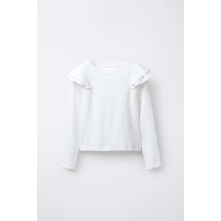 ЛОНГСЛИВ В РУБЧИК С ВОЛАНАМИ