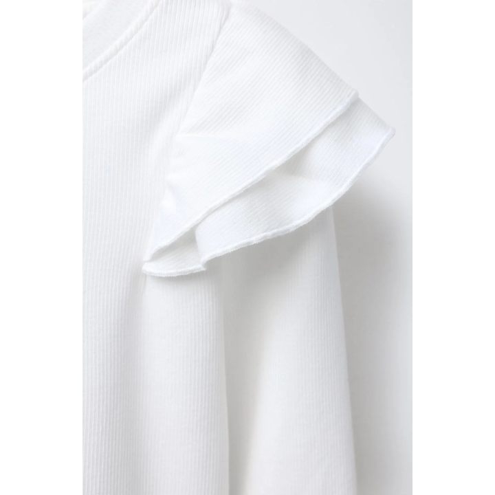 ЛОНГСЛИВ В РУБЧИК С ВОЛАНАМИ