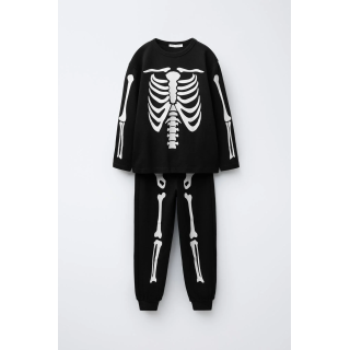 ПИЖАМА «СКЕЛЕТ» С ЭФФЕКТОМ СВЕЧЕНИЯ В ТЕМНОТЕ, 6–14 ЛЕТ
