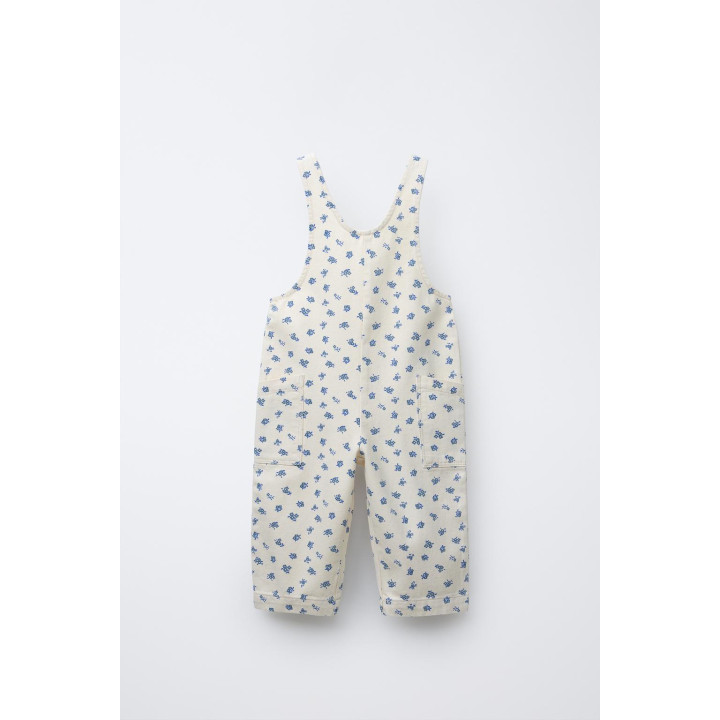 ДЛИННЫЙ КОМБИНЕЗОН ИЗ ТВИЛА С ЦВЕТОЧНЫМ ПРИНТОМ