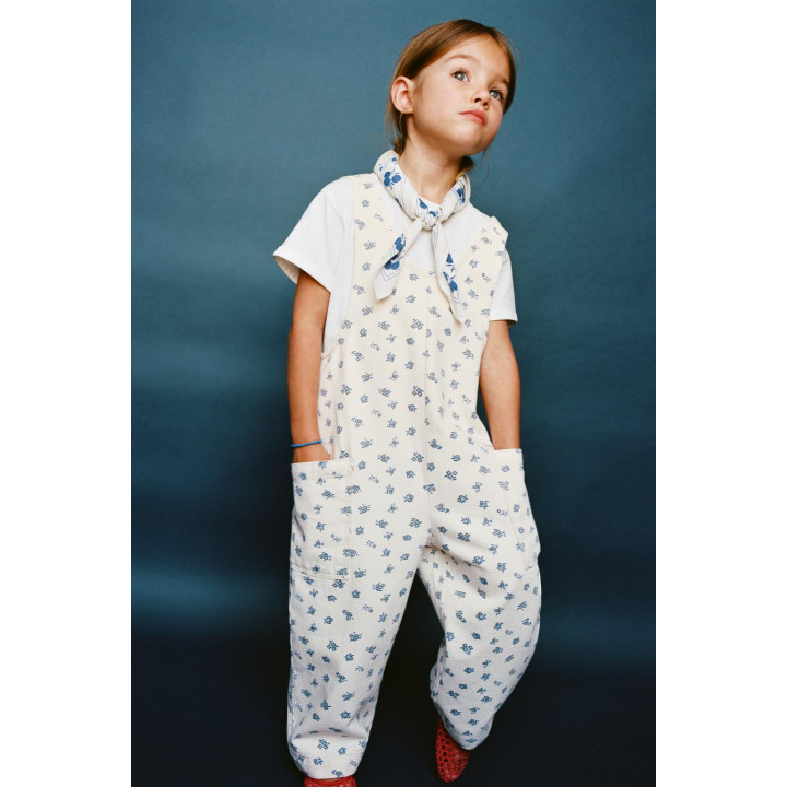 ДЛИННЫЙ КОМБИНЕЗОН ИЗ ТВИЛА С ЦВЕТОЧНЫМ ПРИНТОМ