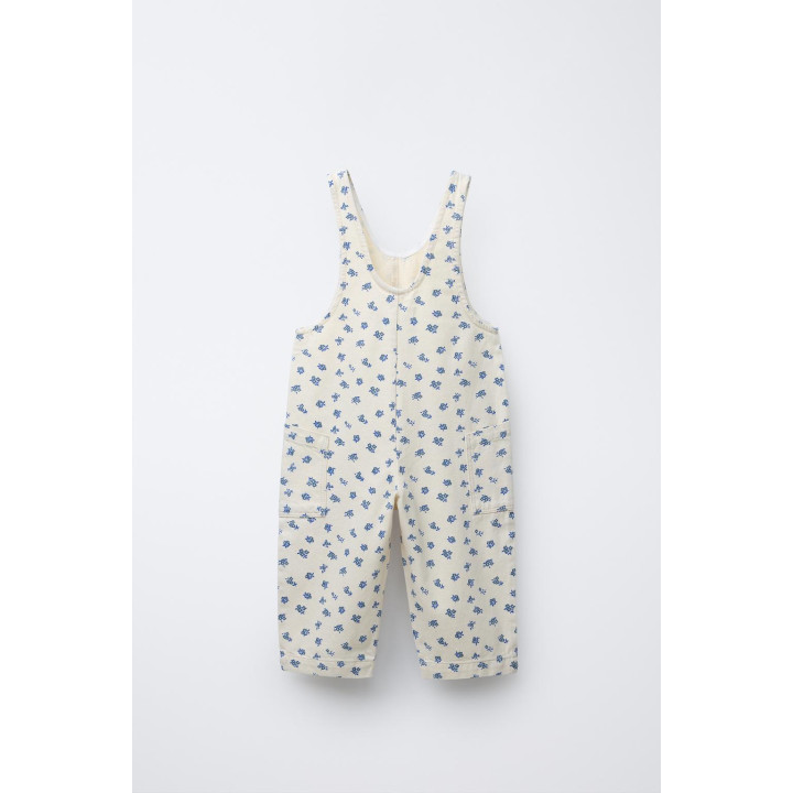 ДЛИННЫЙ КОМБИНЕЗОН ИЗ ТВИЛА С ЦВЕТОЧНЫМ ПРИНТОМ