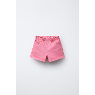 Бермуды с высокой талией из комфортабельного твила