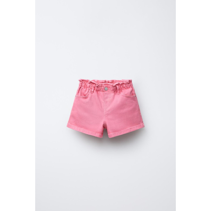 Бермуды с высокой талией из комфортабельного твила