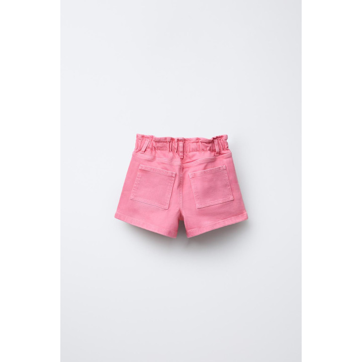 Бермуды с высокой талией из комфортабельного твила