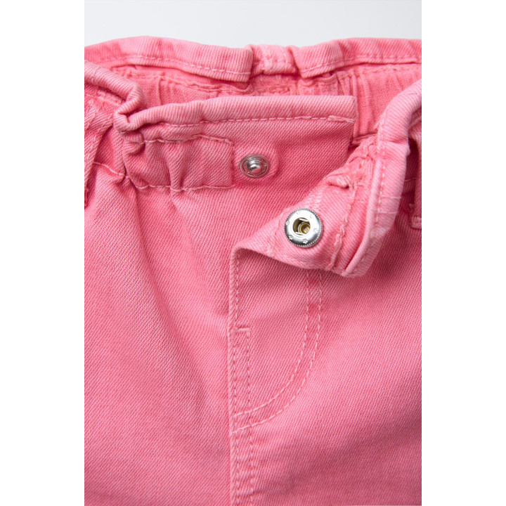 Бермуды с высокой талией из комфортабельного твила