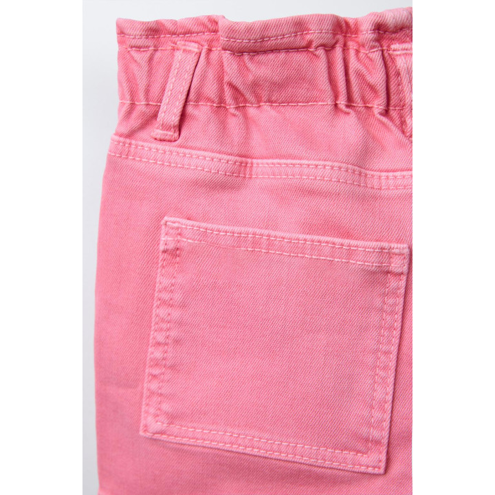 Бермуды с высокой талией из комфортабельного твила