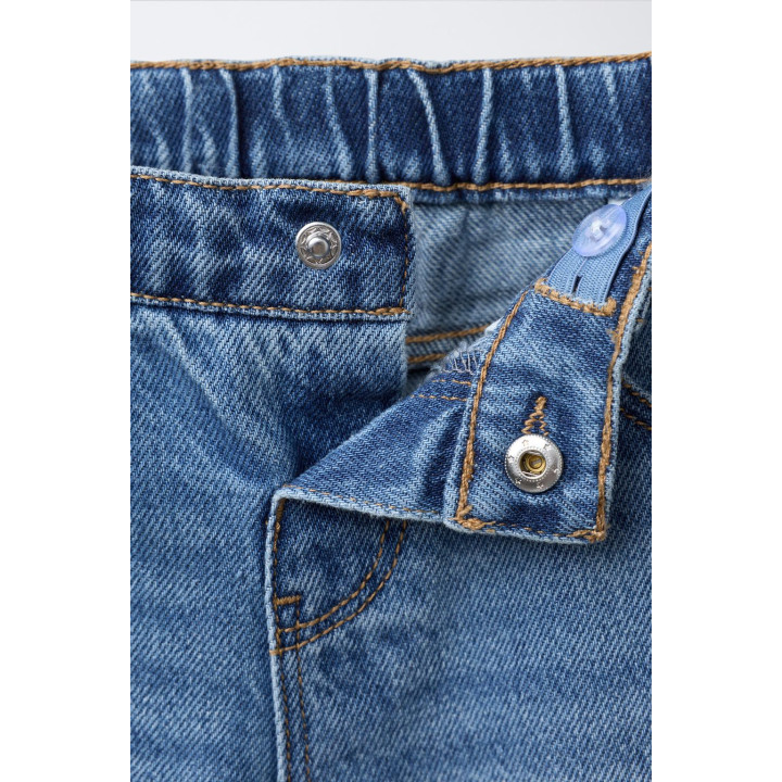 ДЖИНСЫ-КЮЛОТЫ С КРУЖЕВОМ