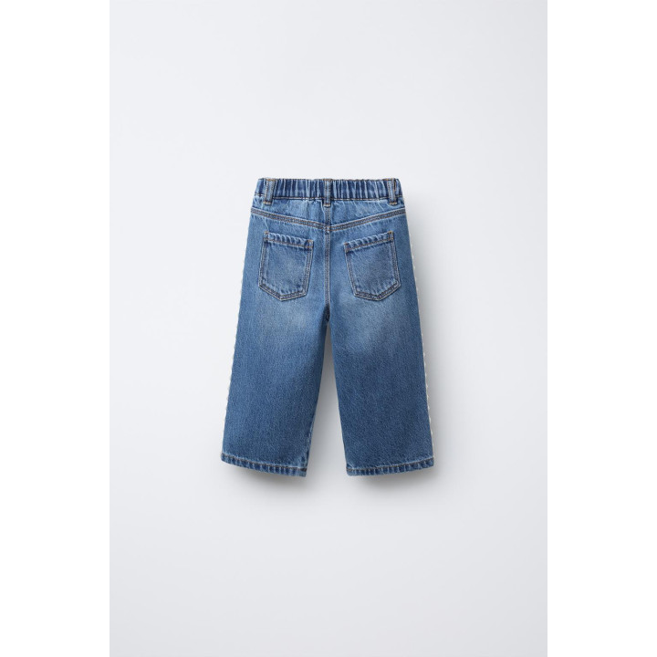 ДЖИНСЫ-КЮЛОТЫ С КРУЖЕВОМ