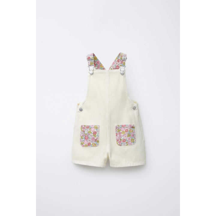 КОМБИНЕЗОН ИЗ ТВИЛА С ЦВЕТОЧНЫМ ПРИНТОМ