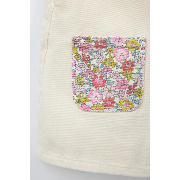 КОМБИНЕЗОН ИЗ ТВИЛА С ЦВЕТОЧНЫМ ПРИНТОМ