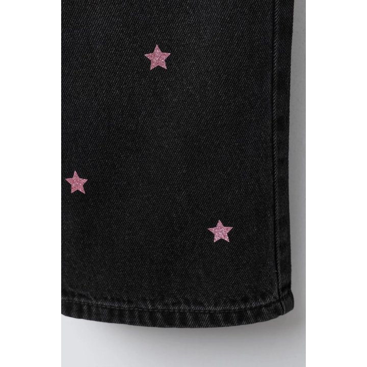 ДЖИНСЫ-КЮЛОТЫ «ЗВЕЗДЫ» С БЛЕСКОМ