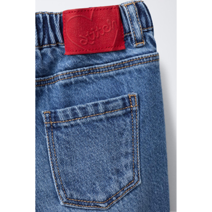 ДЖИНСЫ-КЮЛОТЫ С ВЫШИВКОЙ LILO & STITCH © DISNEY