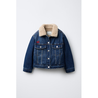 ДЖИНСОВАЯ КУРТКА С ПОДКЛАДКОЙ ИЗ ИСКУССТВЕННОЙ ОВЧИНЫ HELLO KITTY © SANRIO
