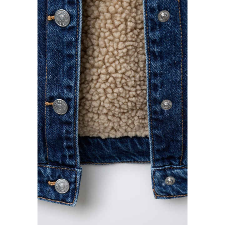 ДЖИНСОВАЯ КУРТКА С ПОДКЛАДКОЙ ИЗ ИСКУССТВЕННОЙ ОВЧИНЫ HELLO KITTY © SANRIO