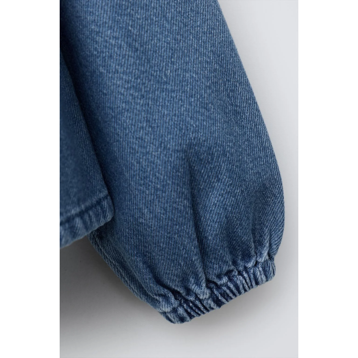 ДЖИНСОВАЯ РУБАШКА С ВОЛАНАМИ