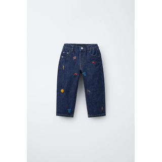 Джинсы багги с вышивкой cars lightning mcqueen © disney