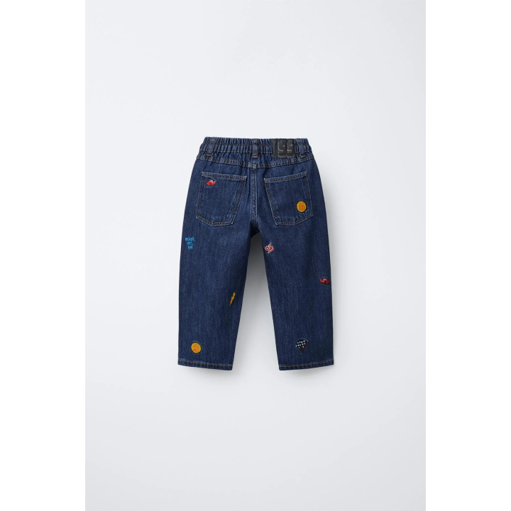 Джинсы багги с вышивкой cars lightning mcqueen © disney