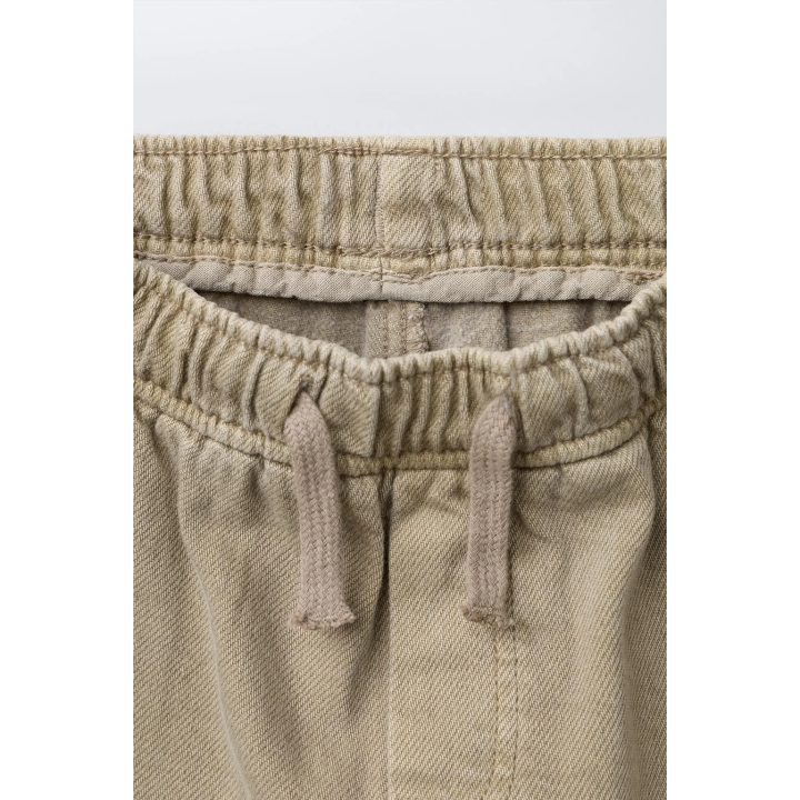 Теплые клетчатые карго брюки из твила