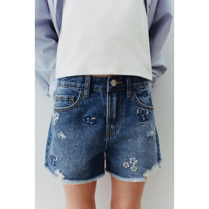 джинсовые шорты-бермуды от lilo stitch disney