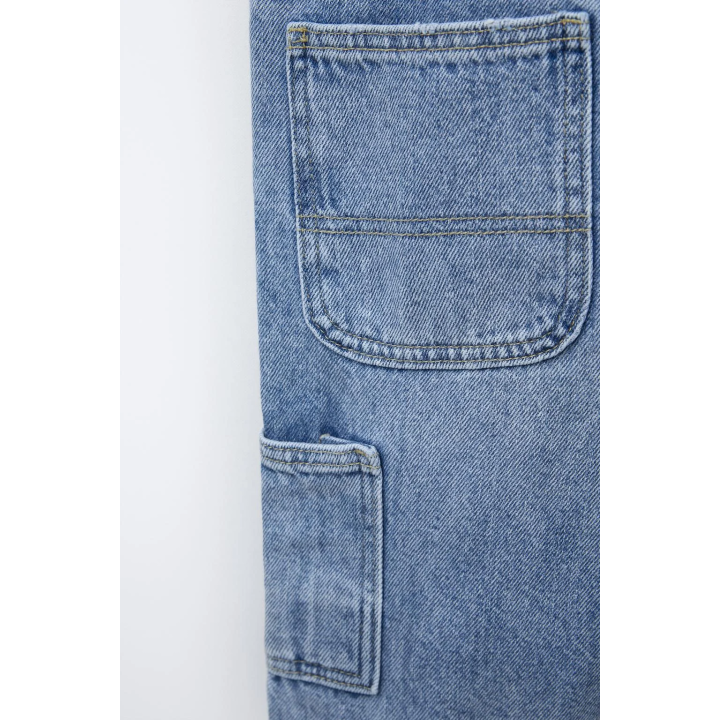 ДЖИНСОВЫЙ КОМБИНЕЗОН КОМБИНИРОВАННЫЙ