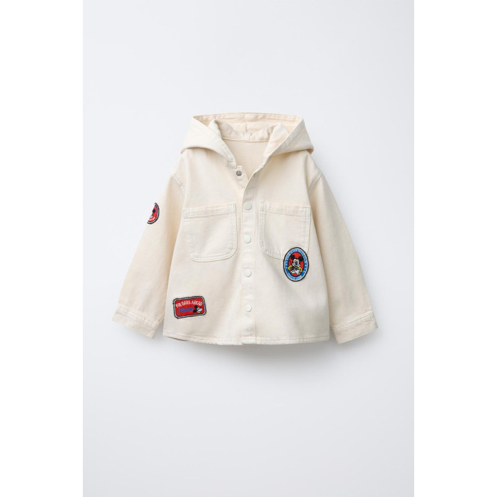 Рубашка с капюшоном и нашивкой mickey mouse © disney из твила