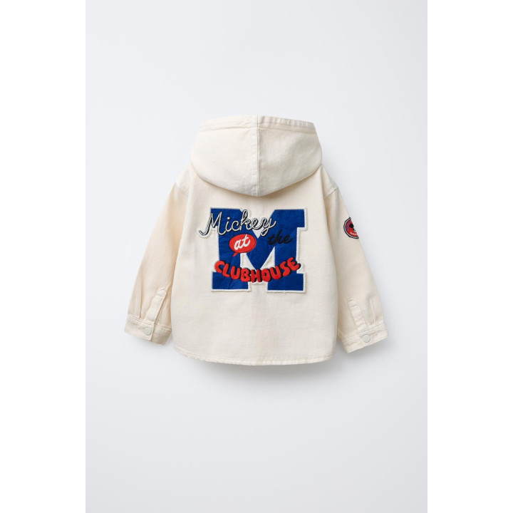 Рубашка с капюшоном и нашивкой mickey mouse © disney из твила