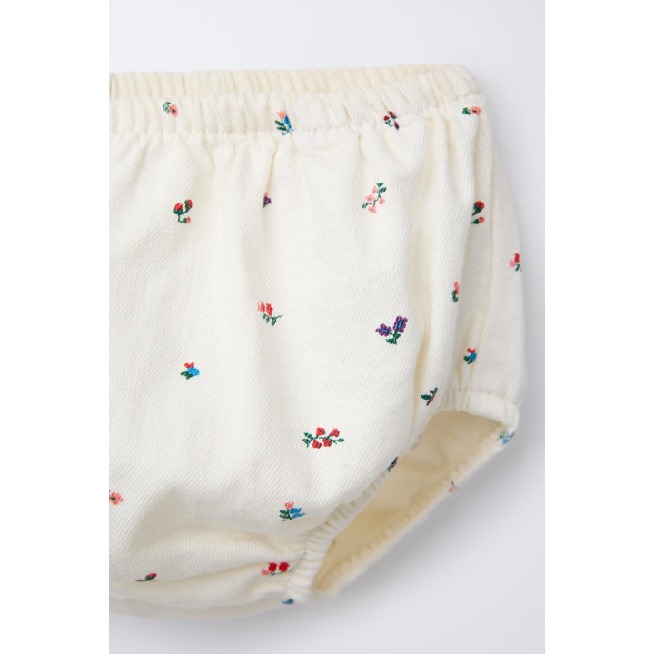 САРАФАН И ТРУСИКИ ИЗ ТВИЛА С ЦВЕТОЧНЫМ ПРИНТОМ