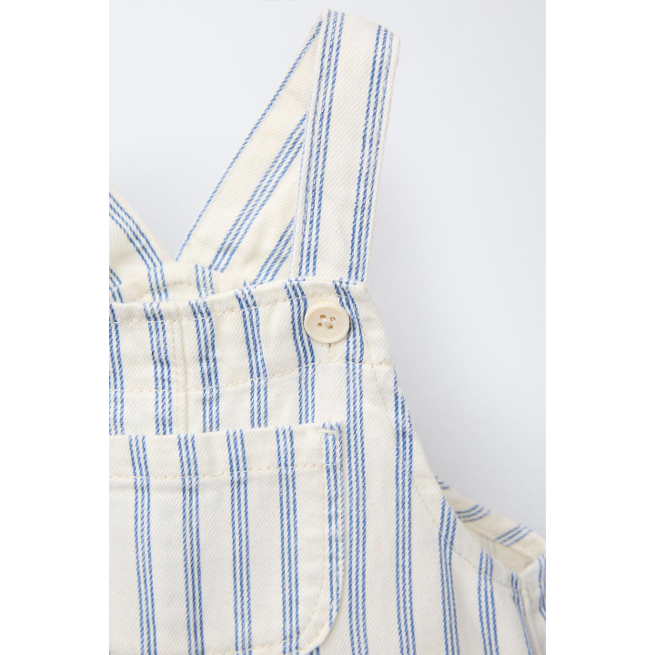 КОРОТКИЙ КОМБИНЕЗОН ИЗ ТВИЛА В ПОЛОСКУ