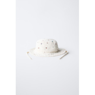 Шляпа с цветочным рисунком из твила