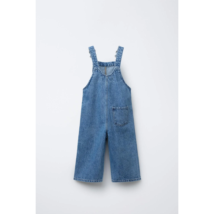 ДЖИНСОВЫЙ КОМБИНЕЗОН С ВЫШИВКОЙ «ВОЛНА» И ЦВЕТАМИ