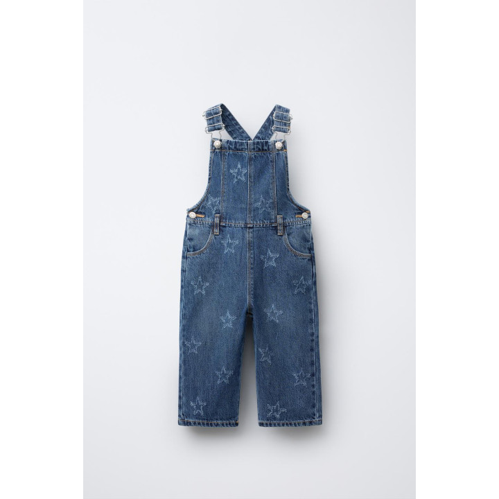 Джинсовый комбинезон с вышитыми звездами