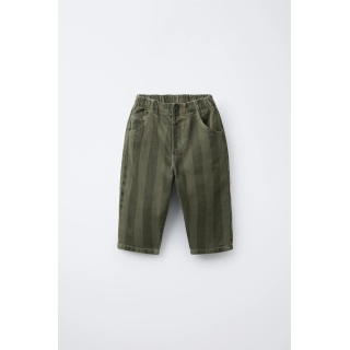 БРЮКИ-БАЛЛОНЫ В ПОЛОСКУ ИЗ ТВИЛА