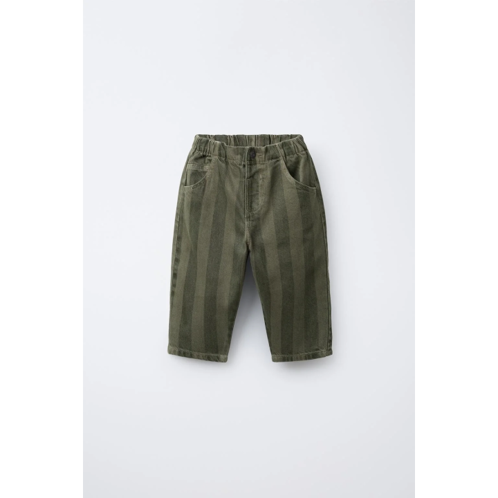 БРЮКИ-БАЛЛОНЫ В ПОЛОСКУ ИЗ ТВИЛА