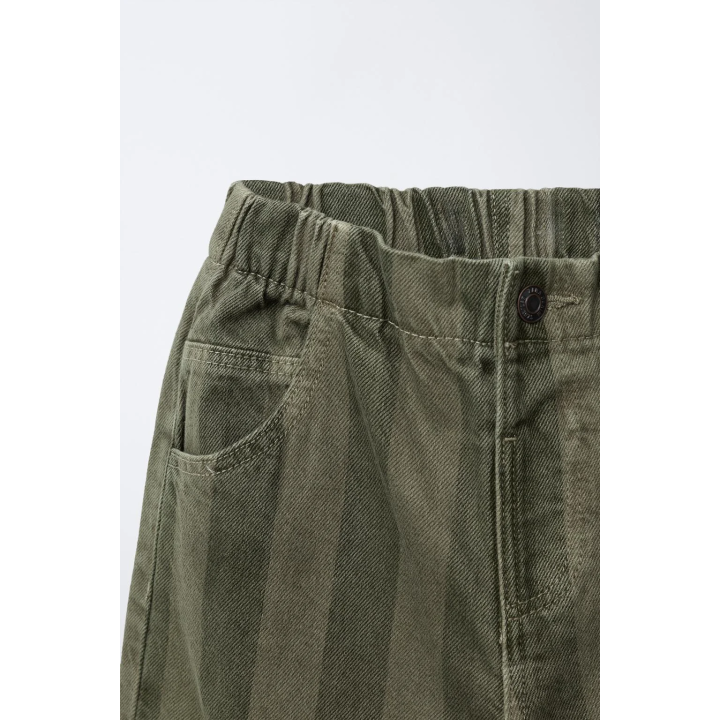 БРЮКИ-БАЛЛОНЫ В ПОЛОСКУ ИЗ ТВИЛА