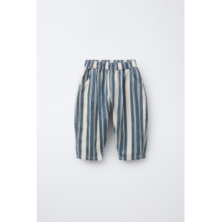 БРЮКИ ИЗ ТВИЛА С РАССЛАБЛЕННЫМ ПОЛОСАТЫМ РИСУНКОМ