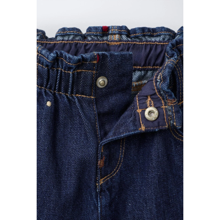 ДЖИНСЫ-КЮЛОТЫ С ВЫШИВКОЙ В ВИДЕ СОБАКИ