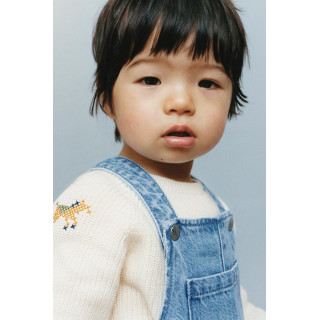 Джинсовые шорты-комбинезон