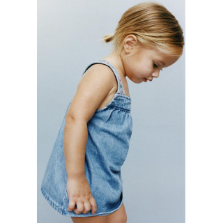 Джинсовый сарафан сырое швы и пинетки