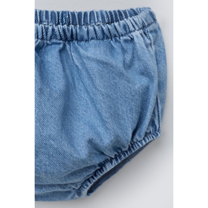 Джинсовый сарафан сырое швы и пинетки