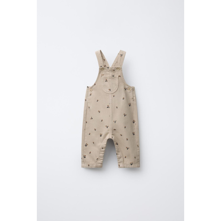 КОМБИНЕЗОН ИЗ ТВИЛА С ЦВЕТОЧНЫМ ПРИНТОМ