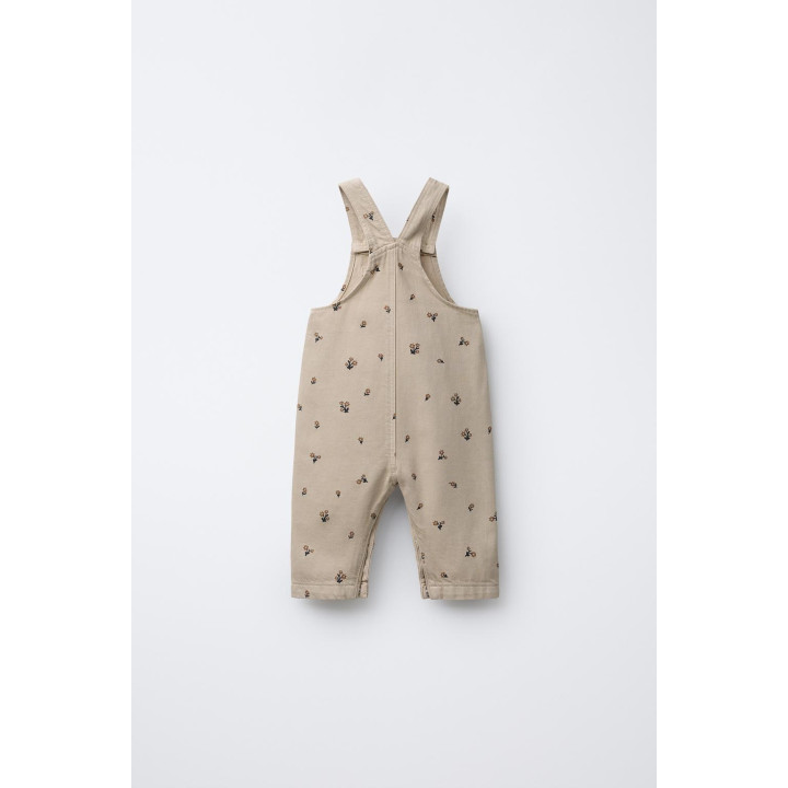 КОМБИНЕЗОН ИЗ ТВИЛА С ЦВЕТОЧНЫМ ПРИНТОМ