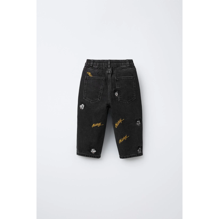 Джинсы в стиле багги с вышитым mickey mouse © disney